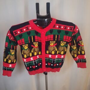 Vintage Kids' Teddy Bear Cardigan from The Eagle's Eye